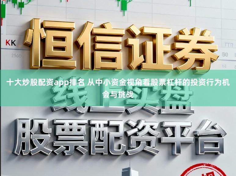 十大炒股配资app排名 从中小资金视角看股票杠杆的投资行为机会与挑战